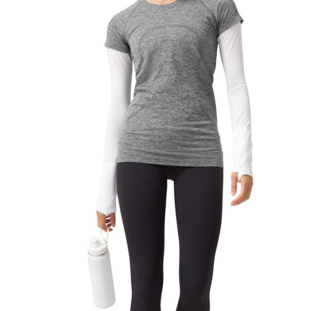 Gray Lululemon Swiftly Tech Short-Sleeve Shirt